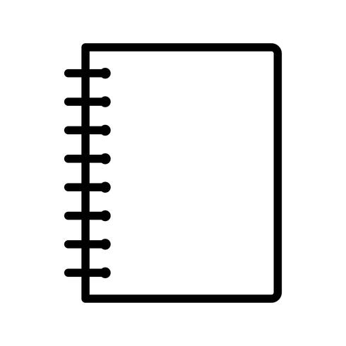 Vector Spiral Notebook Icon