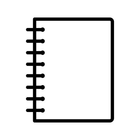 Vector icono de cuaderno de espiral