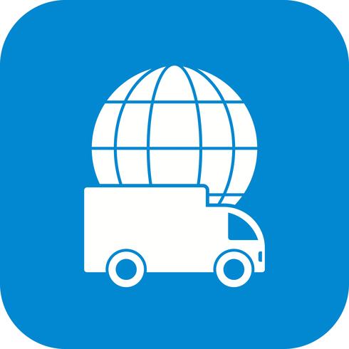Vector de icono de entrega global