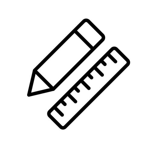 Vector Pencil  Ruler Icon