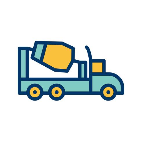 Concrete Mixer Vector Icon