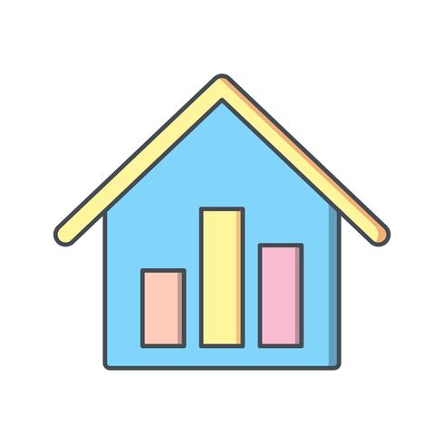 Real Estate Stats Vector Icon