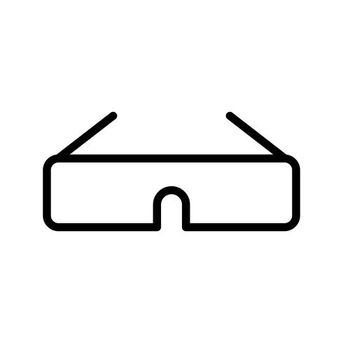 Icono de vector de gafas 3d