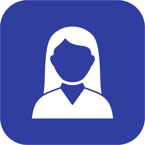 Vector icono de estudiante femenino