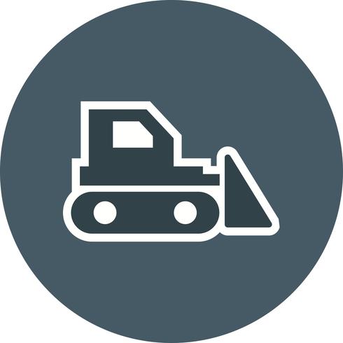 Bulldozer Vector icono