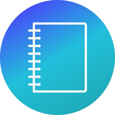 Vector icono de cuaderno de espiral