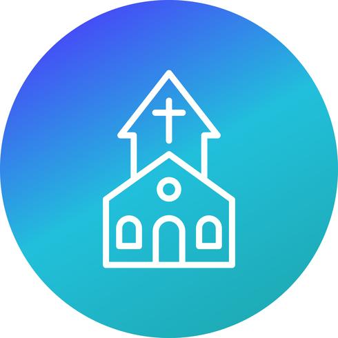 Icono de vector de iglesia