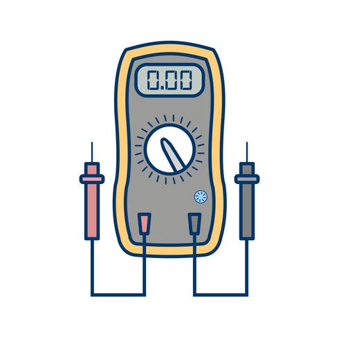 Icono del vector voltímetro