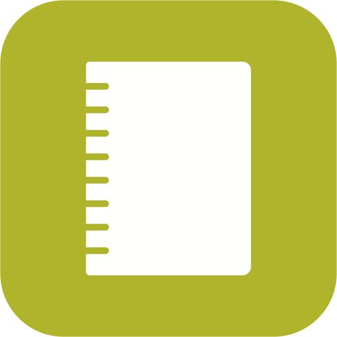 Vector icono de cuaderno de espiral