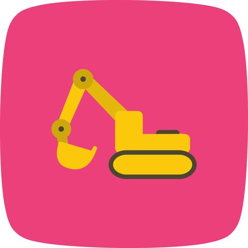 Icono de vector de excavadora