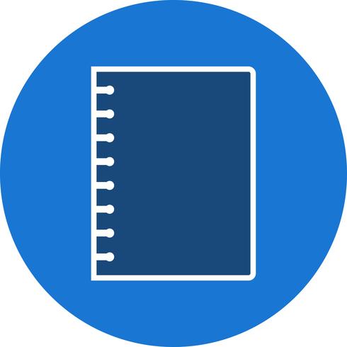 Vector icono de cuaderno de espiral