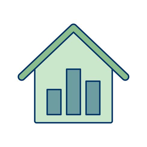 Estadísticas inmobiliarias Vector icono