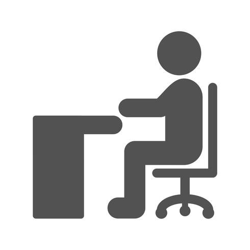 Vector Sitting on Desk Icon