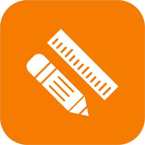 Vector Pencil &amp; Ruler Icon