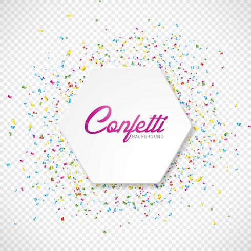 Colorful Vector Confetti Illustration on Transparent Background.