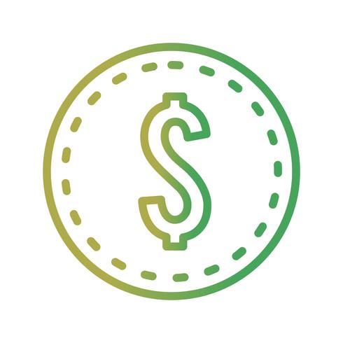 Vector Dollars Coin Icon