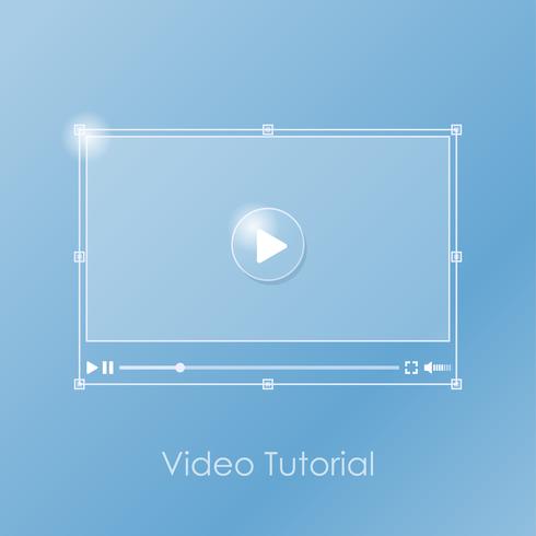 video tutorial banner vector