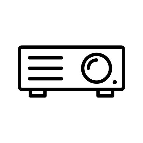 Icono de vector de proyector