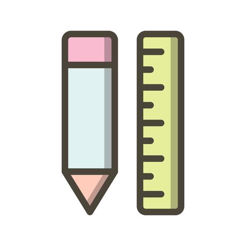 Vector Pencil  Ruler Icon