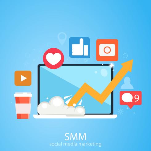 Social Media Marketing banner vector