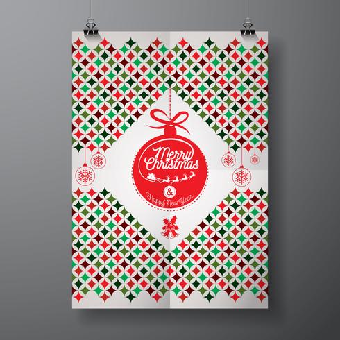 Vector Merry Christmas Holiday and Happy New Year illustration