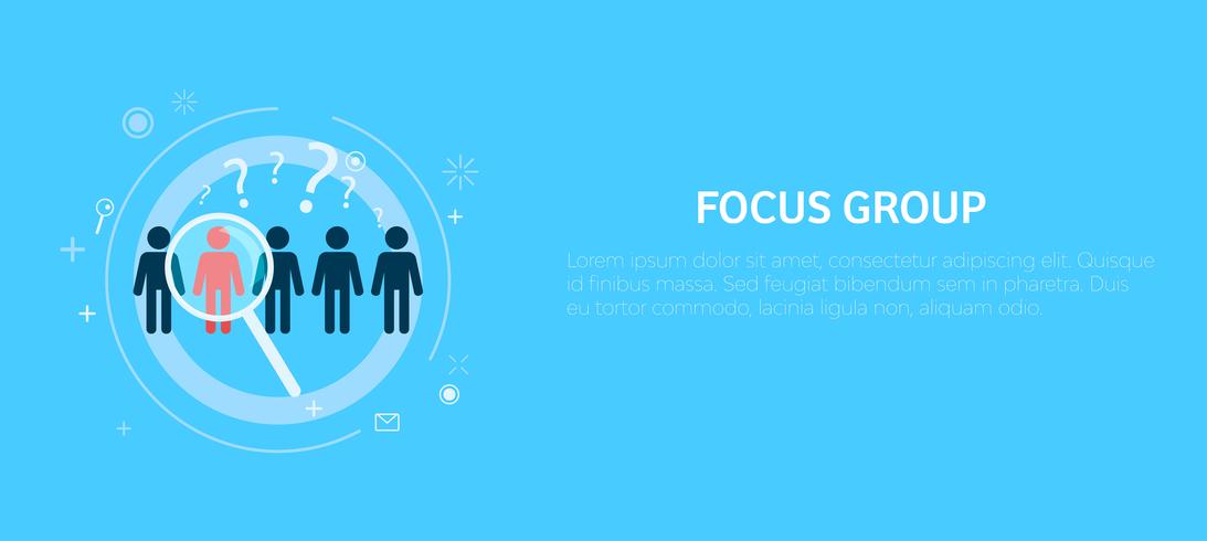 Target Focus group  with magnifying glass vector