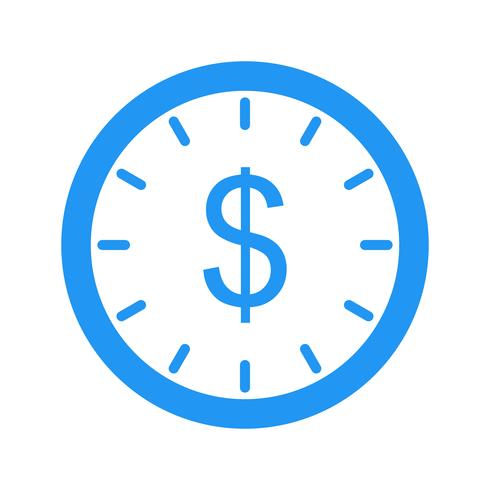 El tiempo es dinero Vector icono