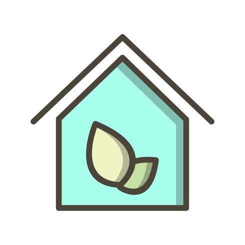 Casa ecológica Vector icono