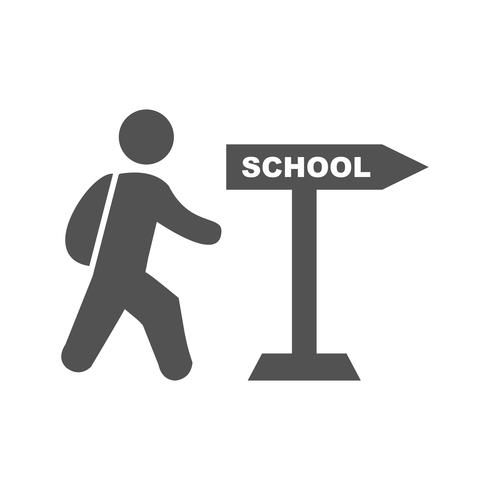 Vector Walking to School Icon