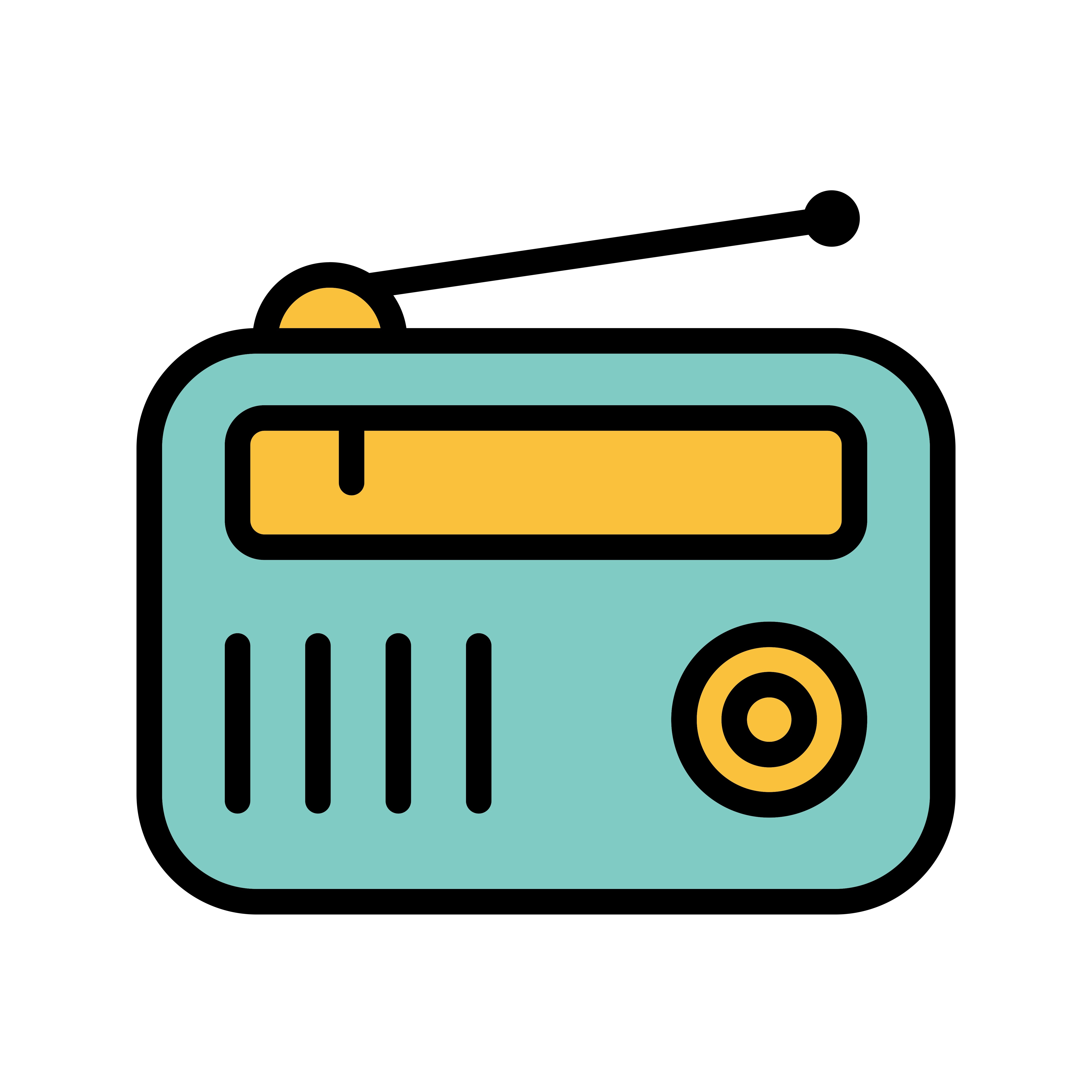 Fm digital radio icon, cartoon style 14613865 Vector Art at Vecteezy