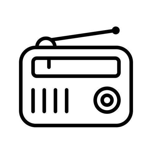 Icono de vector de radio