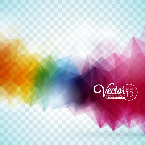 Abstract vector geometric triangles design on transparent background