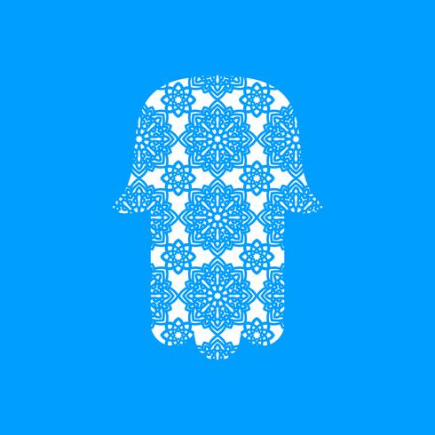 Laser cutting template  Hamsa vector