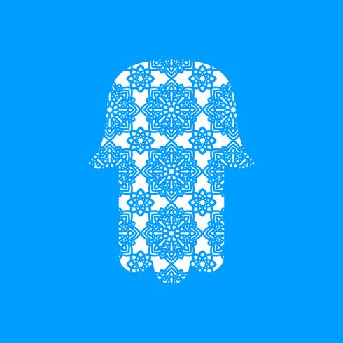 Laser cutting template  Hamsa vector