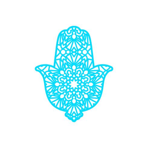 Laser cutting template  Hamsa vector