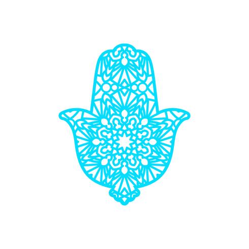 Plantilla de corte por láser Hamsa vector