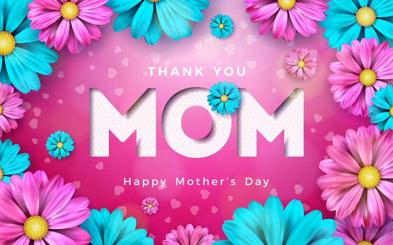 Happy Mothers Day Greeting card vector