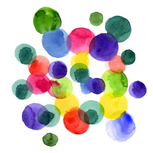 Watercolor circles.  vector