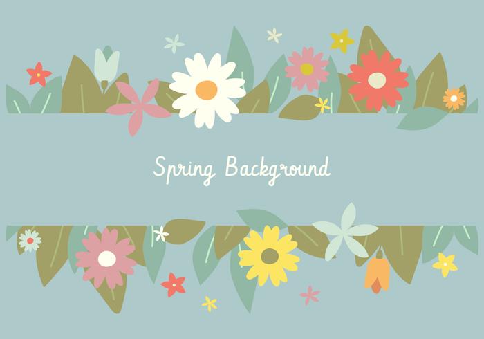 Banner de primavera de fondo floral vector