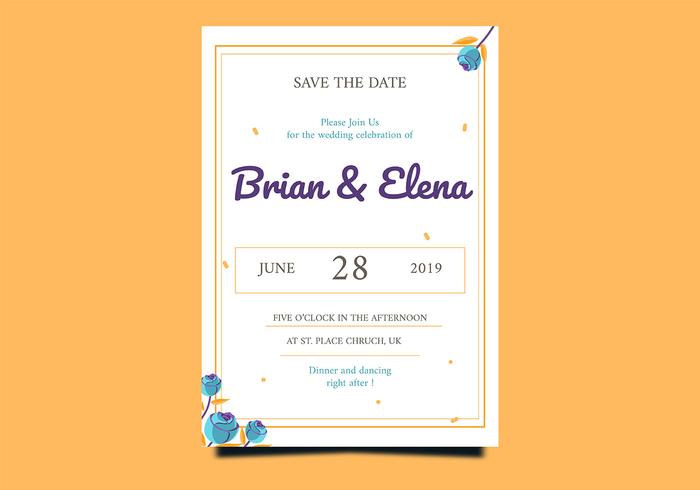 Wedding Invitation Card vector