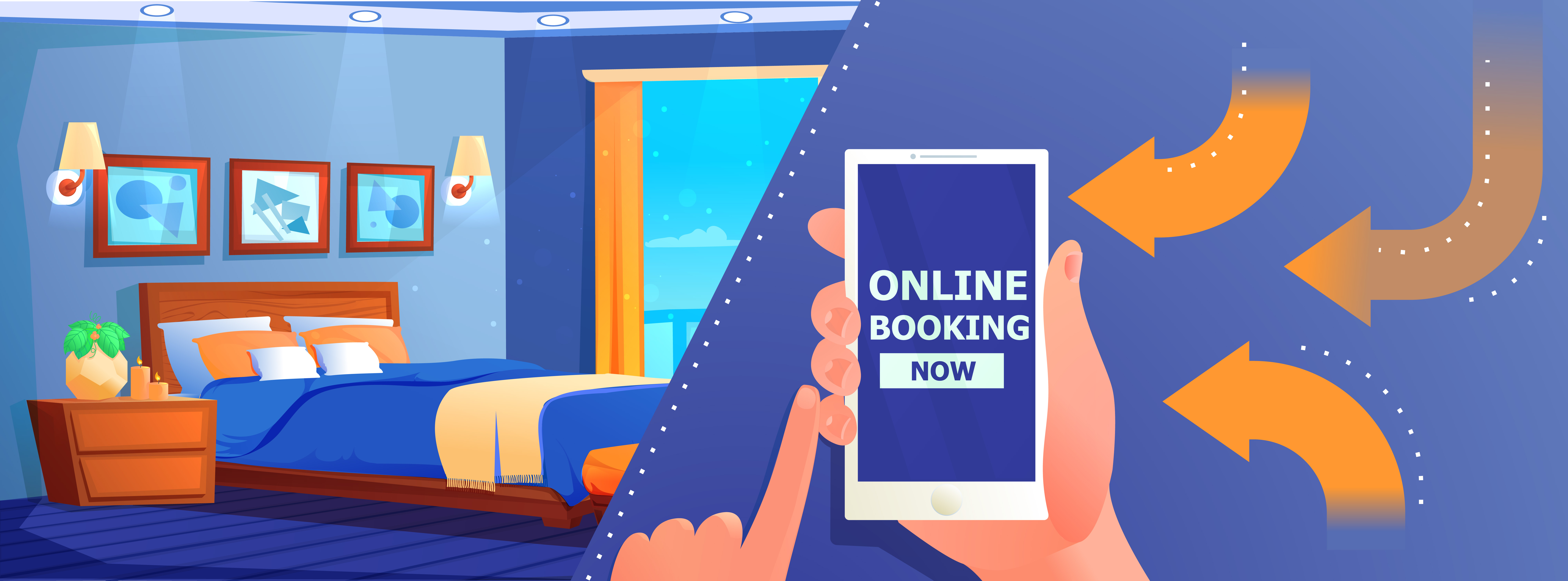 Hotel online booking banner 358274 Vector Art at Vecteezy