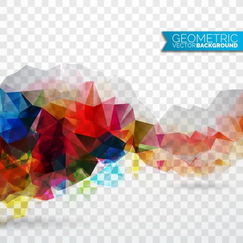 Vector geometric triangles background. Abstract polygonal design