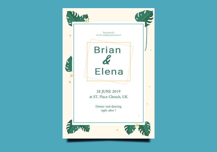 Wedding Invitation Card vector