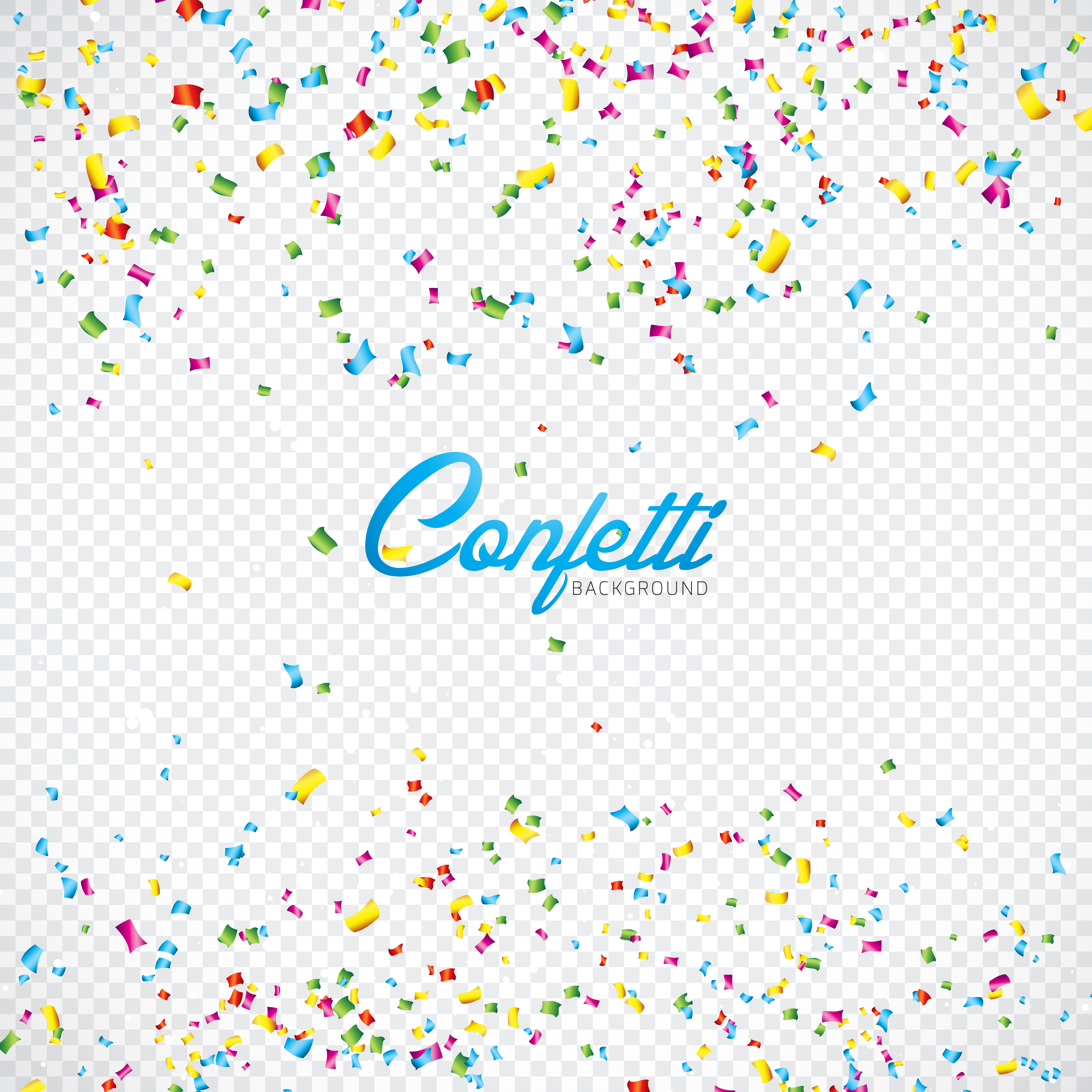 Colorful Vector Confetti Illustration on Transparent Background. 358441