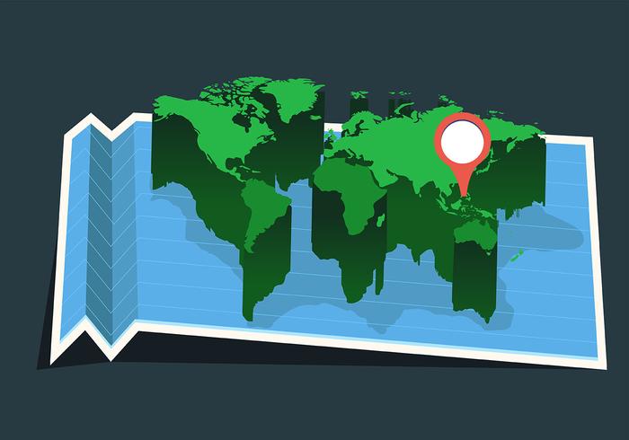 Mapa Internacional 3D vector