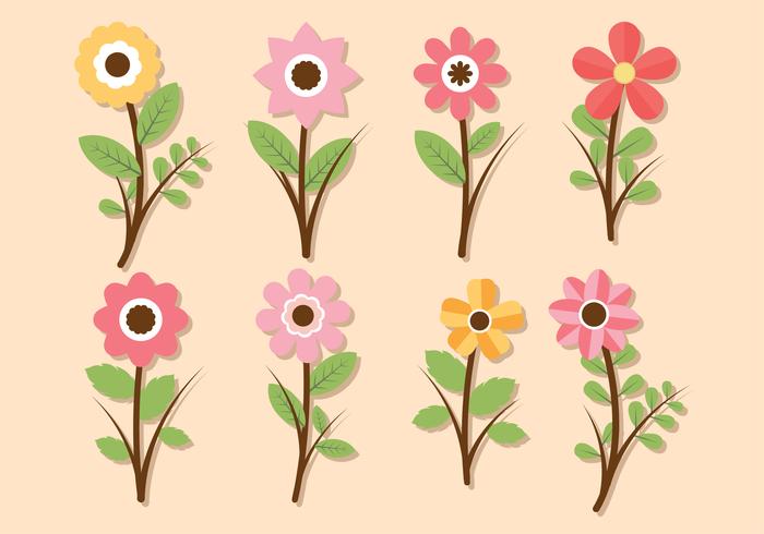 Download Flower Clipart Set Vector Collection 358539 - Download ...