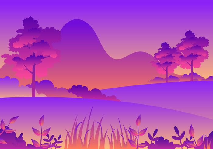 Lancdscape Spring Wallpaper Vector