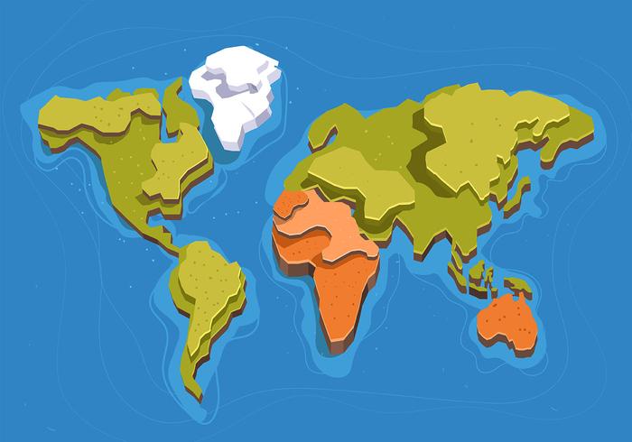 3D International Map vector