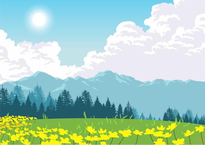 Fondo de pantalla del día de primavera vector