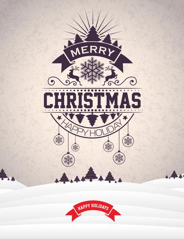 Vector Merry Christmas Holiday and Happy New Year illustration